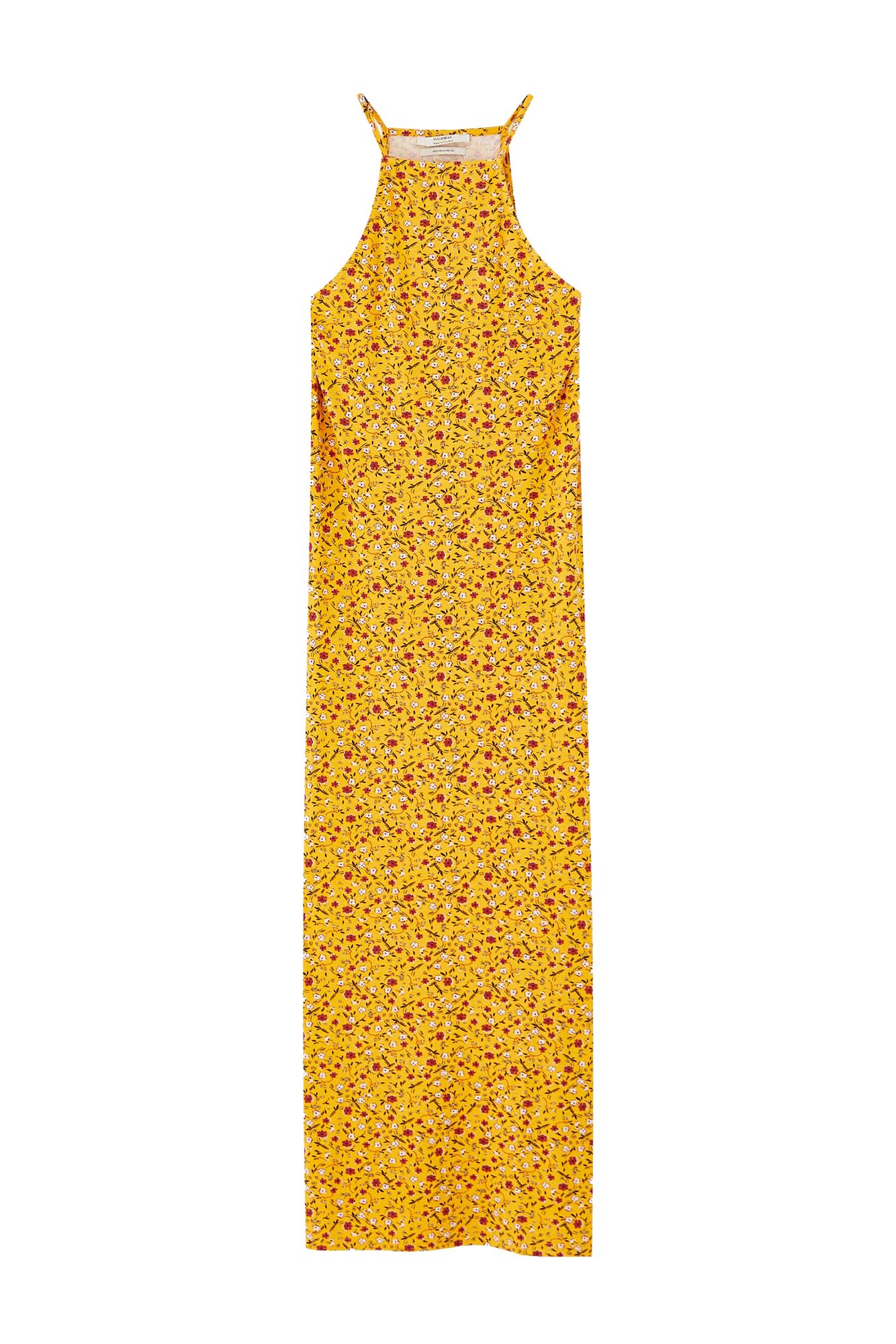 Vestido amarillo discount pull and bear