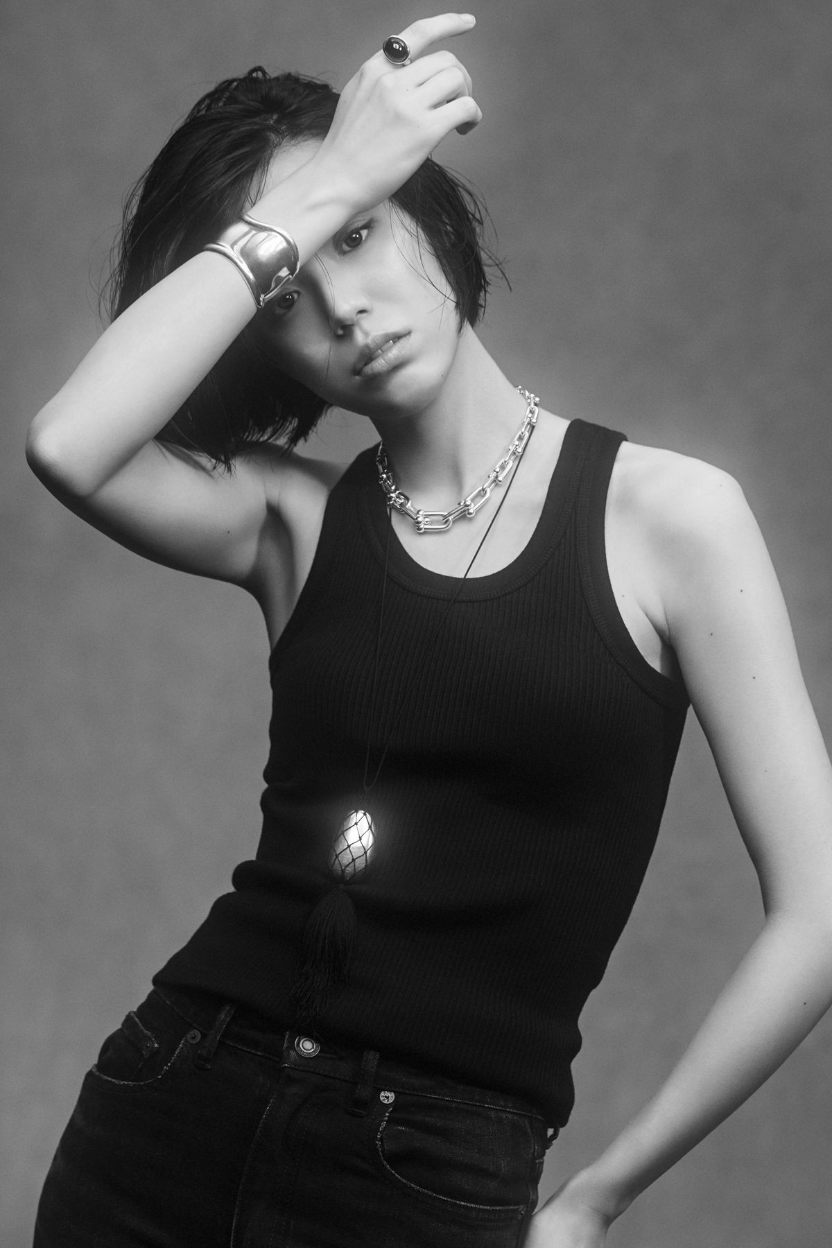 シックな首元を演出 [HERMES]ボロタイ ネックレス＜デストリア＞ HERMES】Destrier bolo tie necklace