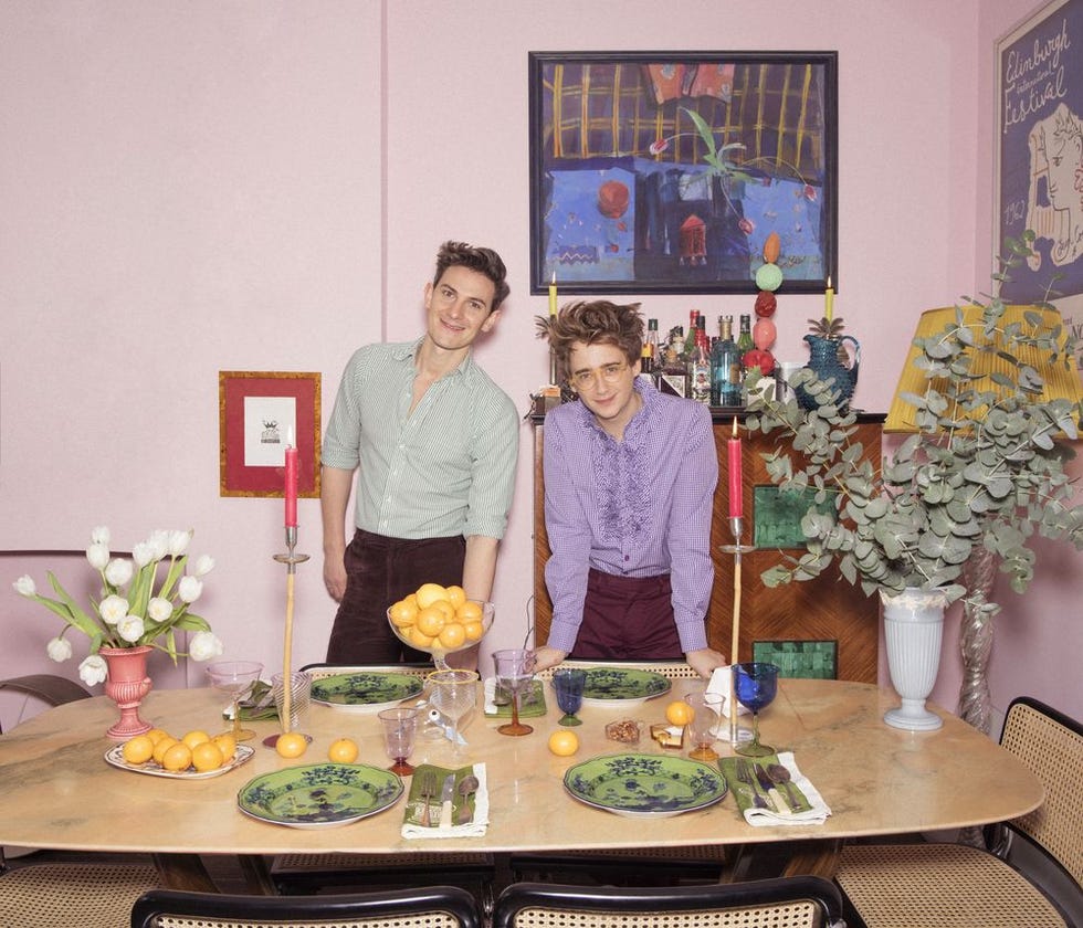 Duncan Campbell and Luke Edward Hall at home