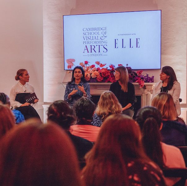 the panel at the elle x csvpa event