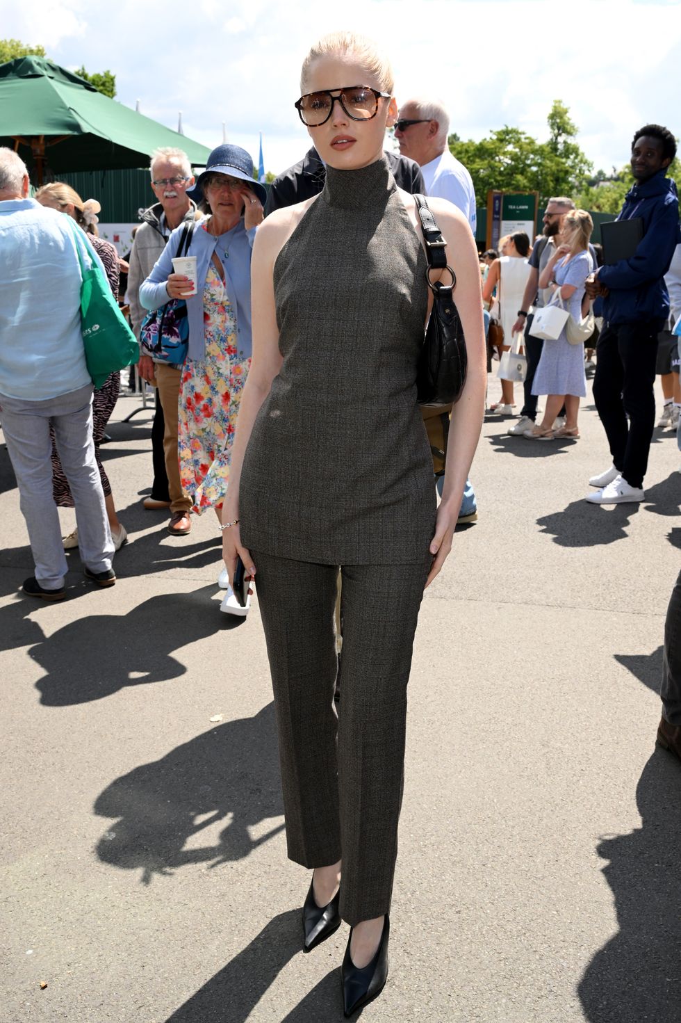 ellie bamber celebrity sightings at wimbledon 2025 day 8