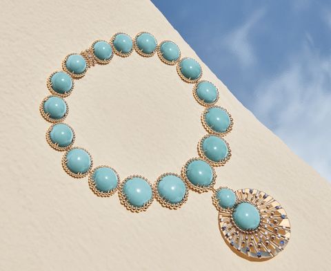 van cleef arpels perlee d'ete turquoise haute couture collection