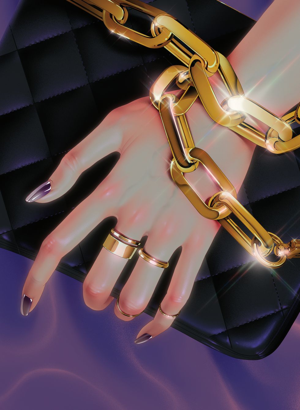 golden handcuffs, hands chained, worklife balance, gilded cage, wall street, career, power dynamics, money, wealth disparity, power struggle, manipulation