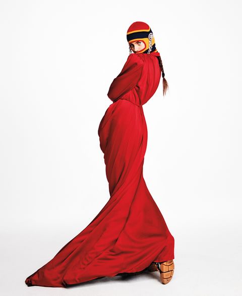 Red, Maroon, Abaya, Outerwear, Dress, Costume design, Fashion design, Belly dance, Costume, 