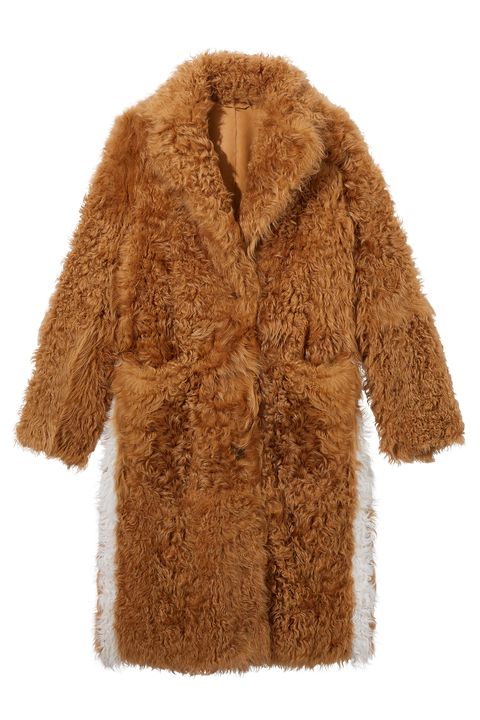 Fur clothing, Clothing, Fur, Outerwear, Coat, Brown, Sleeve, Jacket, Overcoat, Textile, 