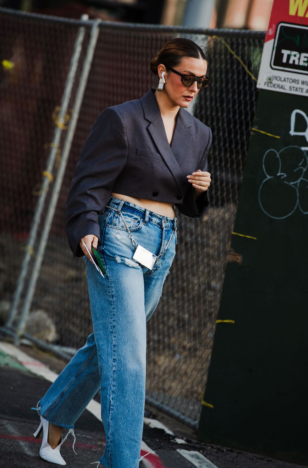 new york fashion week street style denim