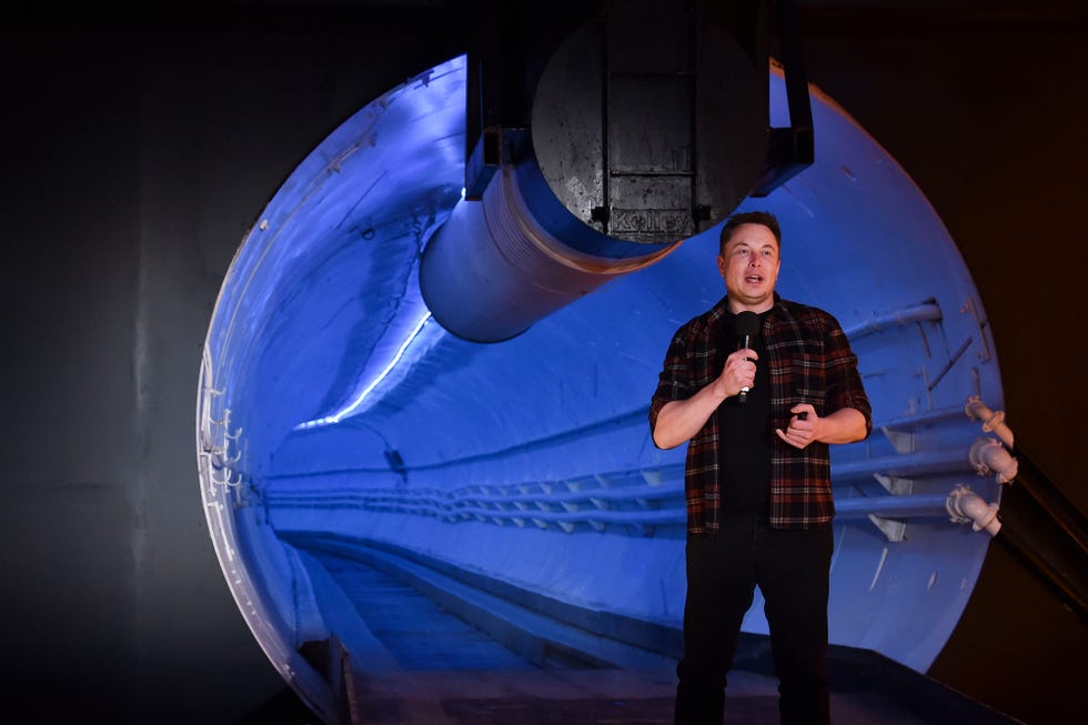 elon musk's the boring company unveils test tunnel in california