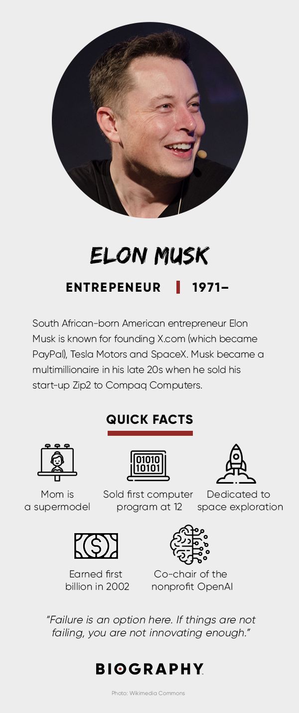Elon Musk Fact Card