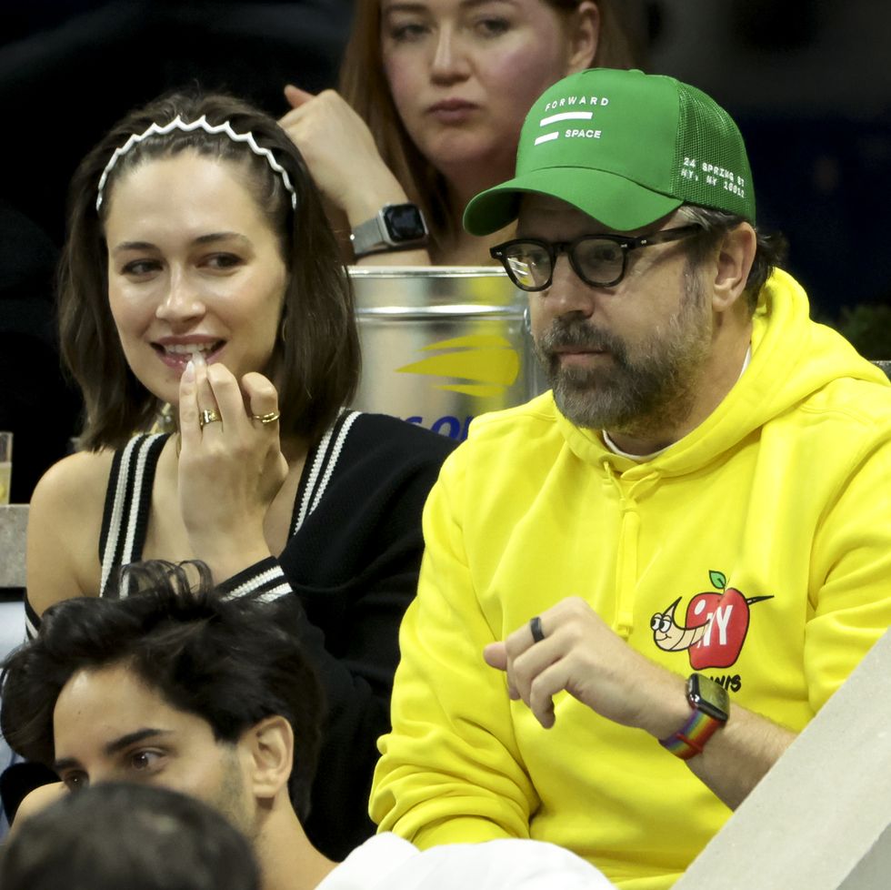 elsie hewitt and jason﻿ ﻿sudeikis in september 2024 attending the 2024 us open tennis championships day 9