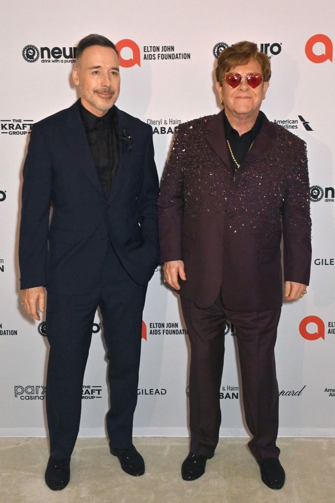 west hollywood, california march 12 l r david furnish and elton john attend the elton john aids foundations 31st annual academy awards viewing party on march 12, 2023 in west hollywood, california photo by david m benettgetty images for elton john aids foundation