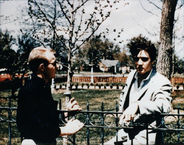 elvis presley and friend at graceland