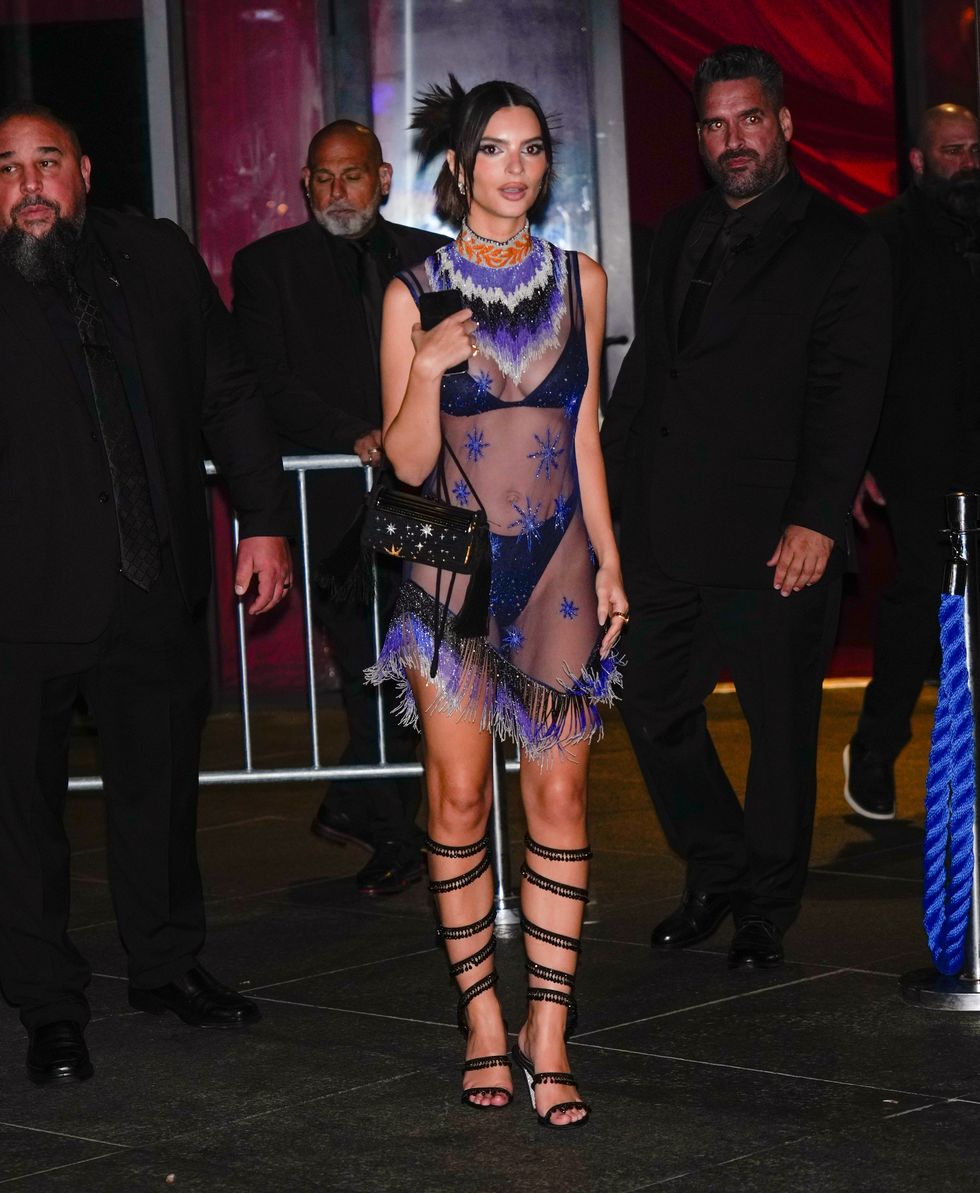 new york, new york may 07 emily ratajkowski is seen at a met gala afterparty on may 07, 2024 in new york city photo by gothamgc images
