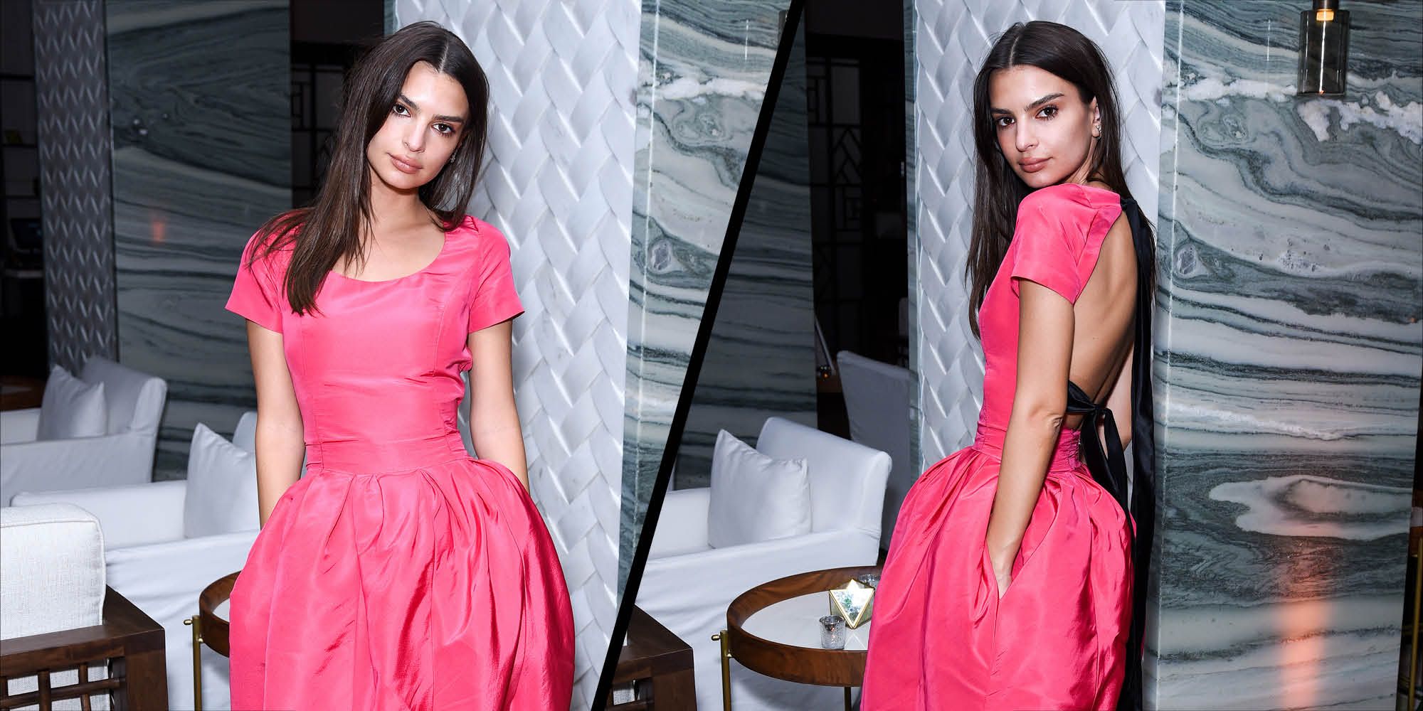 Emily Ratajkowski wore a demure ballgown on the red carpet this