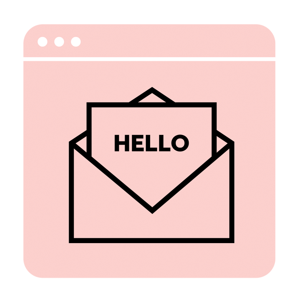 letter with 'hello' on it