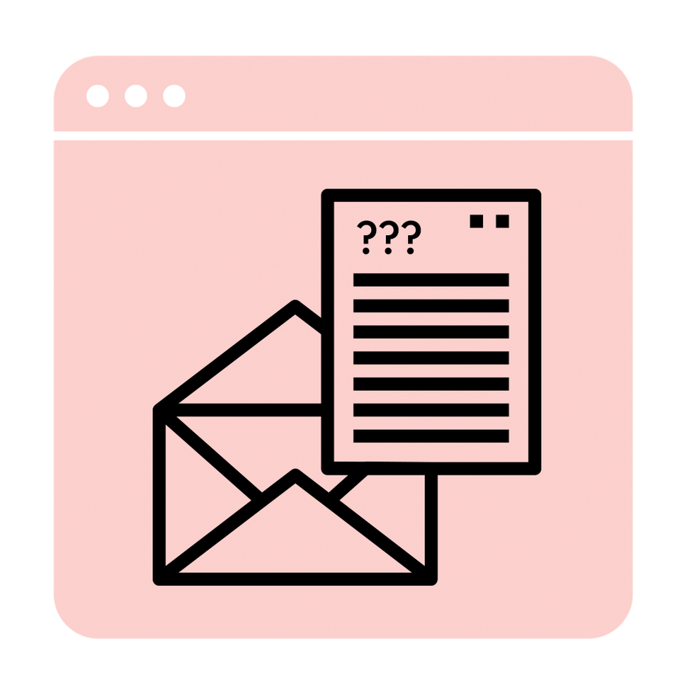 letter with question marks