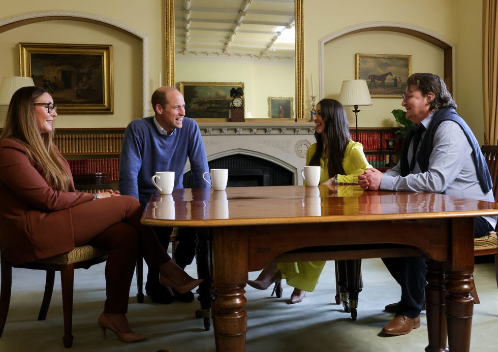 prince william we can end homelessness on itv1 and itvx pictured gemma, prince william, sabrina and wayne