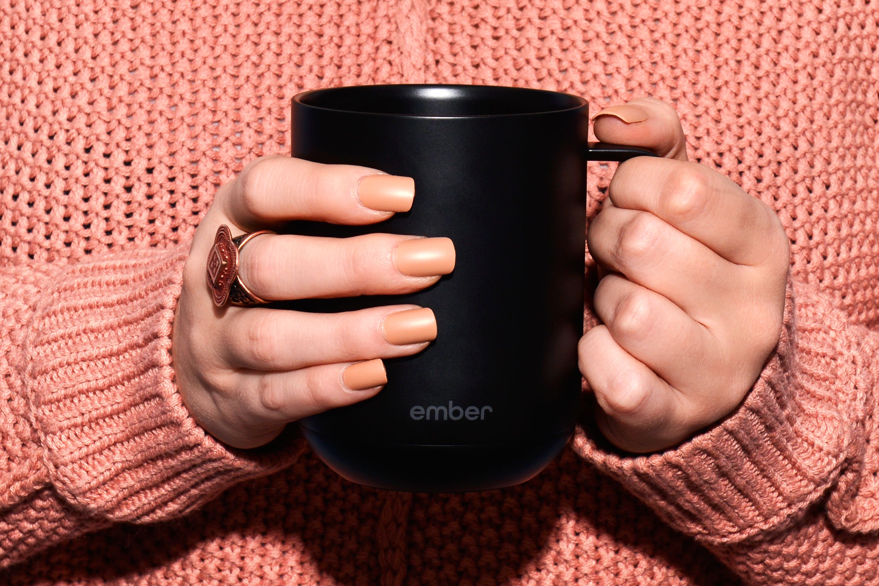 Ember - 10 oz. Temperature Controlled Ceramic Coffee Mug - Black 