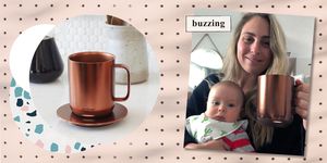 copper ember mug snapshot of christine bettlach and her baby with ember mug