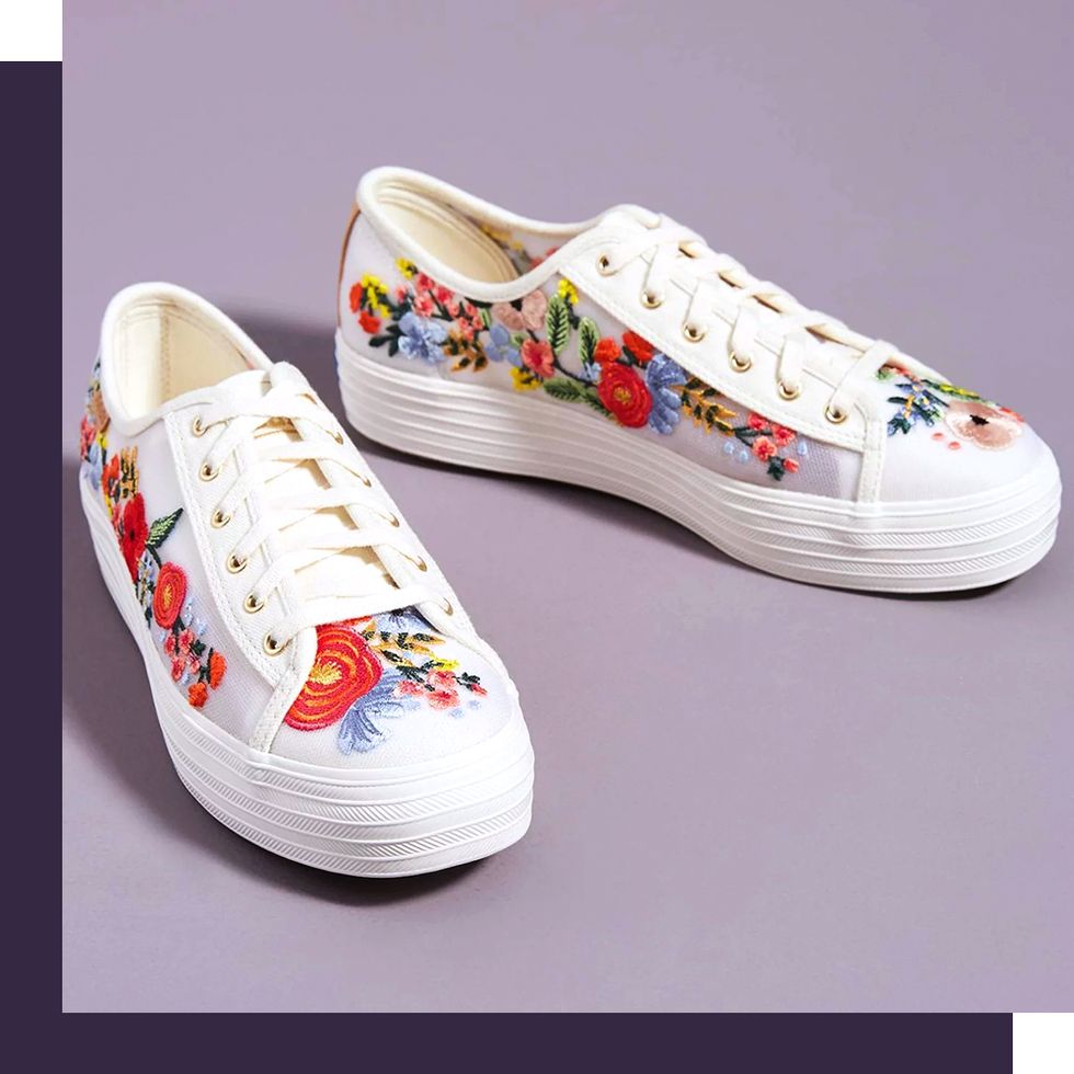 Keds’ New White Sneakers Are Embroidered With Flowers, and It’s Like ...