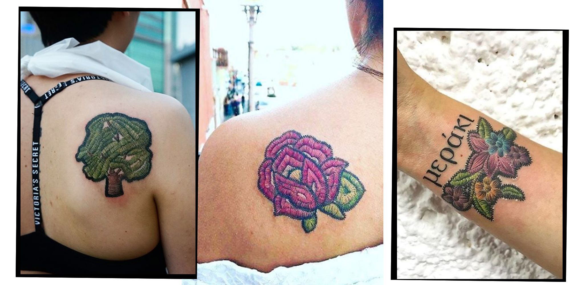 Embroidery Tattoos Are The New Arts And Crafts Ink Trend That's Seriously Pretty