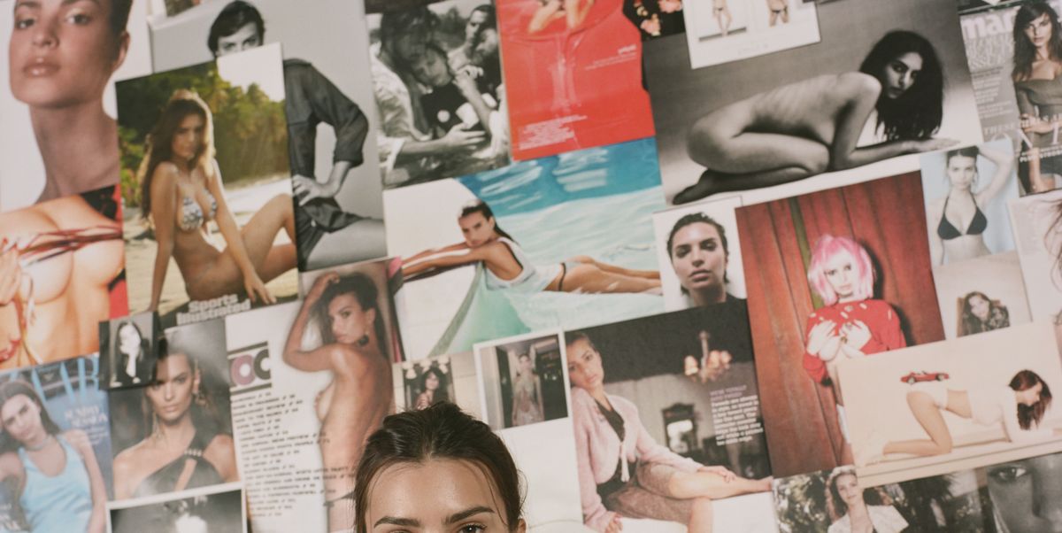Blurred Lines' Emily Ratajkowski poses in suspenders for racy lingerie line  - Mirror Online