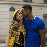 alfie and emily in emily in paris kissing