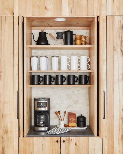 light wood coffee cabinet