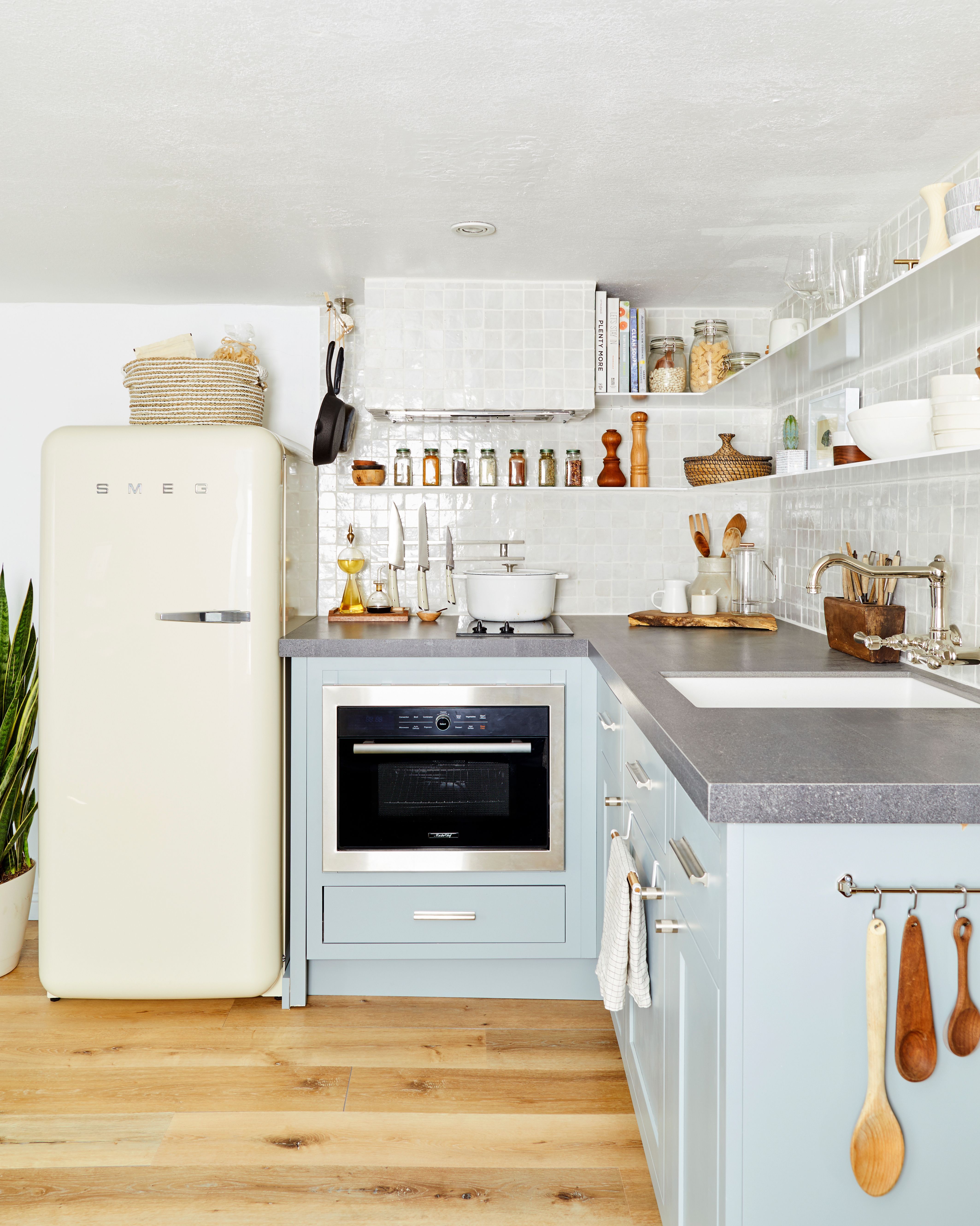 small kitchen with refrigerator