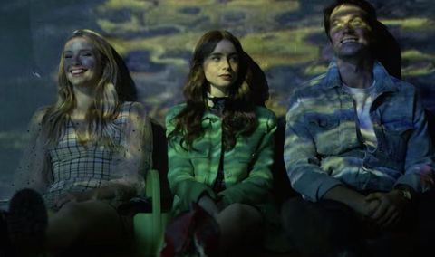 the van gogh immersive experience was seen in season 1 of “emily in paris” courtesy of netflix