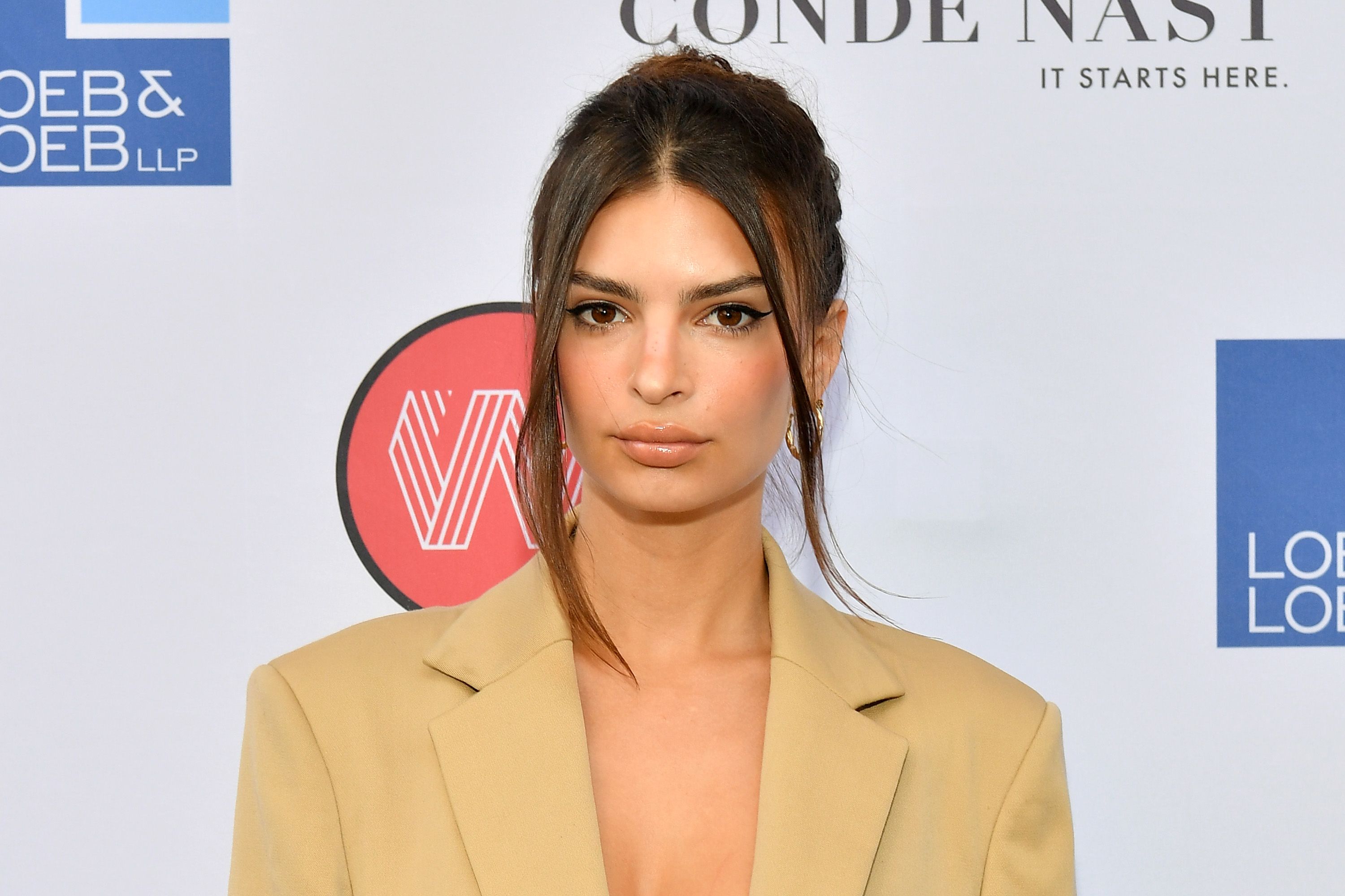 Emily Ratajkowski's crochet swimsuit is almost entirely backless