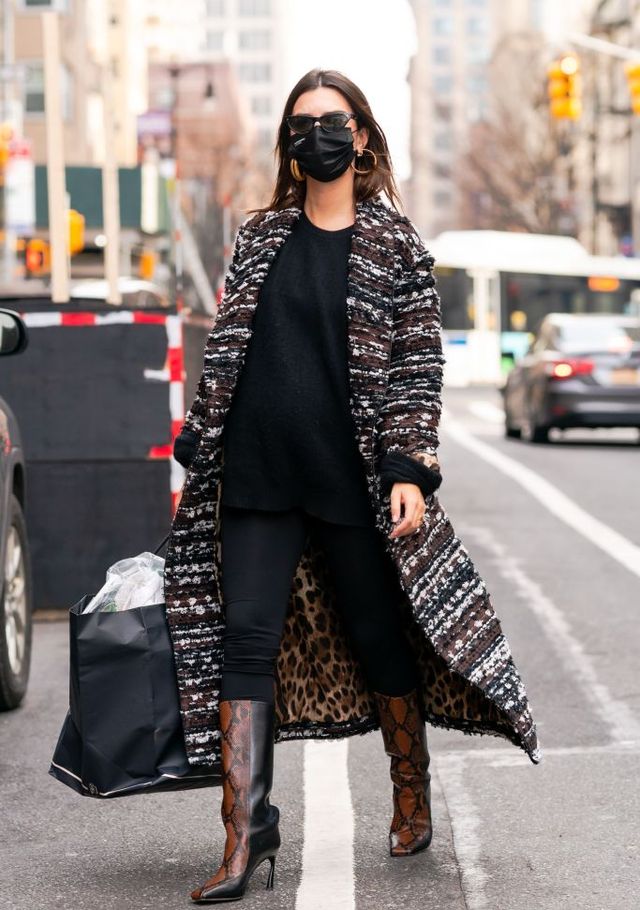 new york, new york   january 14 emily ratajkowski is seen in greenwich village on january 14, 2021 in new york city photo by gothamgc images