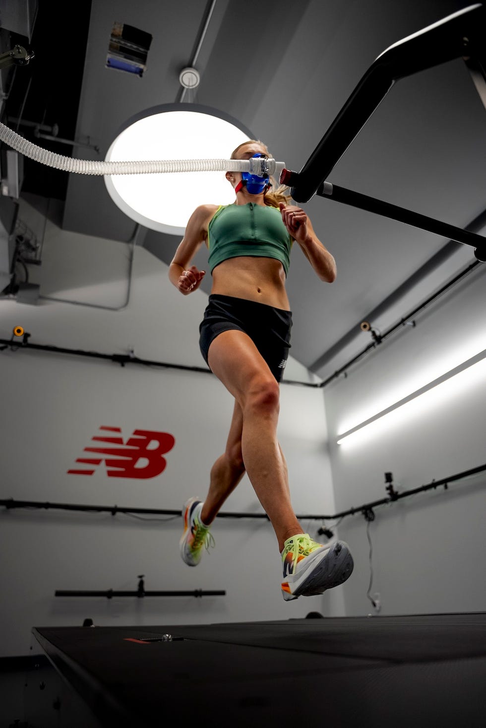 a person running on a treadmill