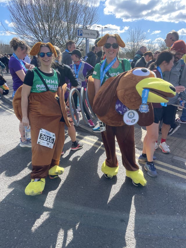 participants in costumes at a race event