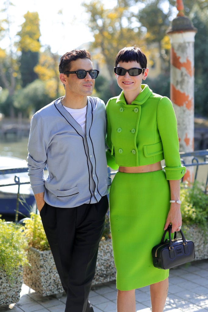 Rami Malek and Emma Corrin
