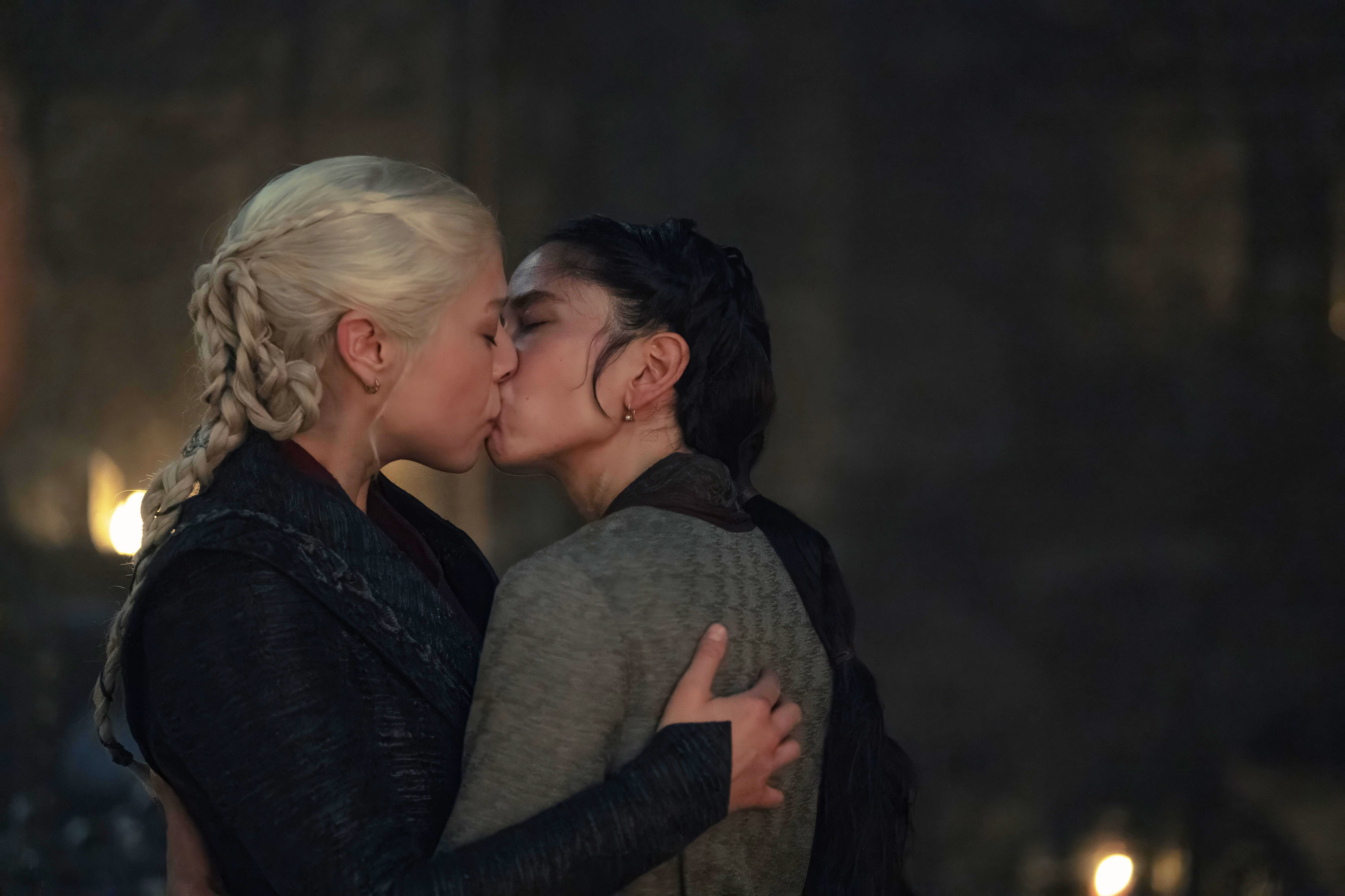 House of the Dragon star breaks down unscripted Rhaenyra kiss