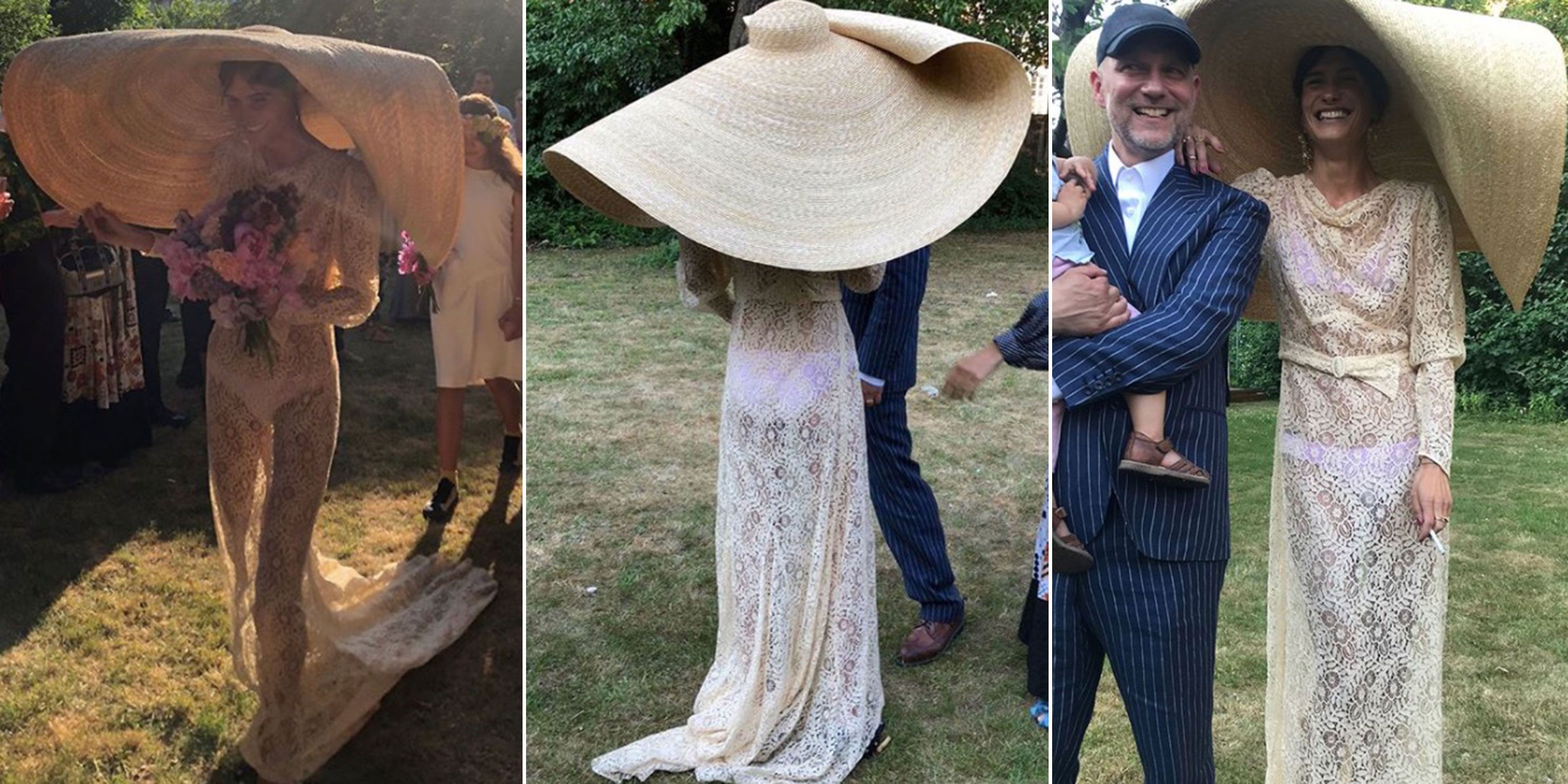 Danish actress Leth's edgy wedding look – Leth wedding hat