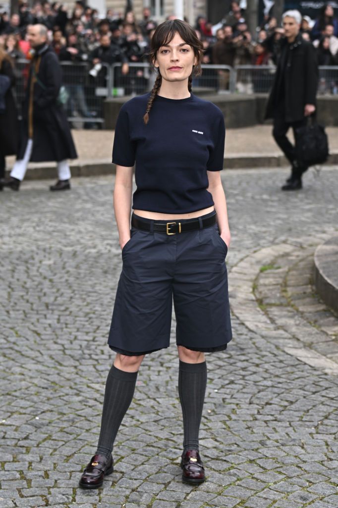 miu miu: outside arrivals paris fashion week womenswear fall/winter 2025 2026