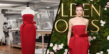 emma stone golden globes louis vuitton dress