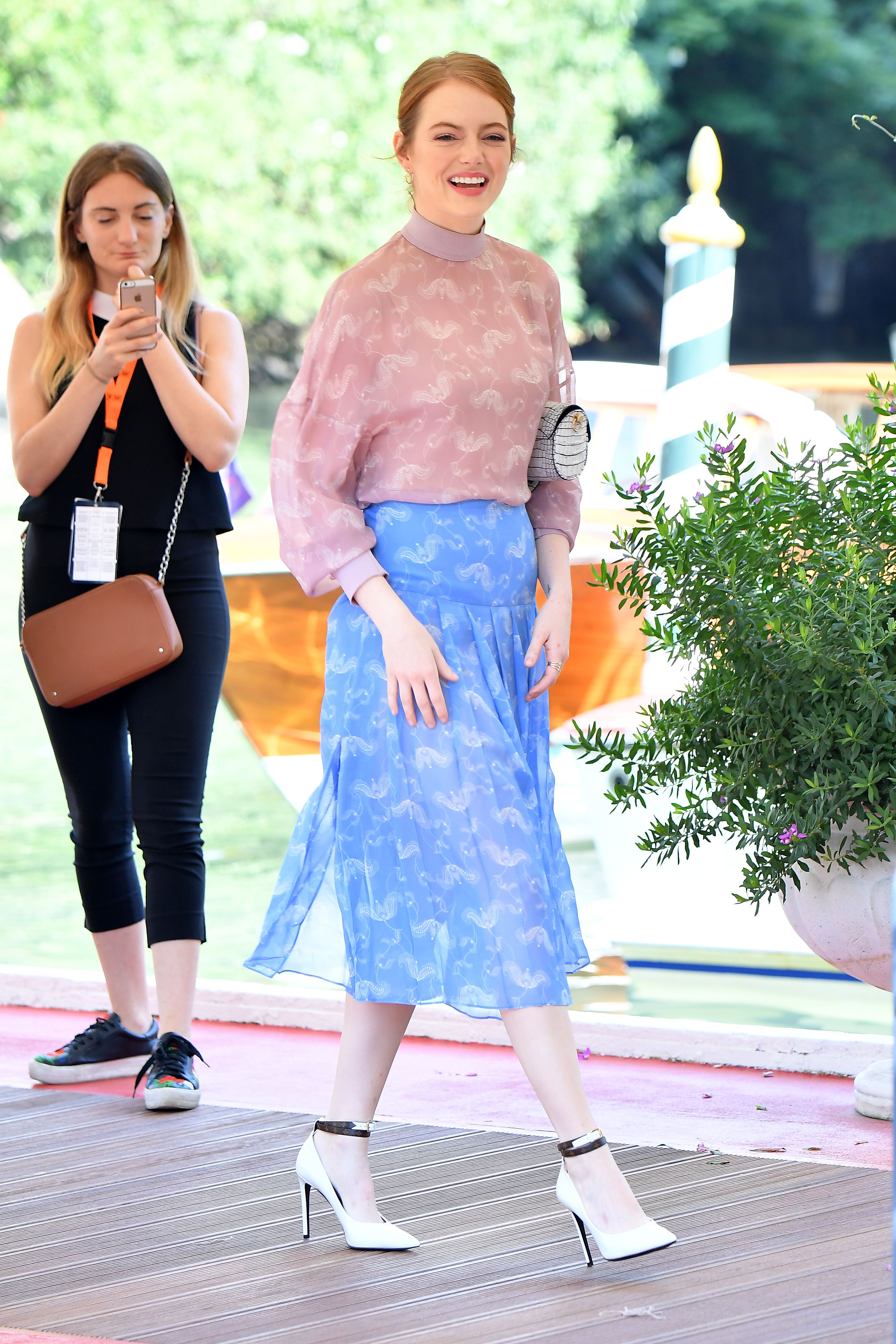 Emma Stone Wears Semi-Sheer Louis Vuitton Dress to the 75th Venice Film  Festival