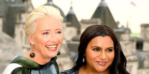 london, england   may 17 emma thompson and mindy kaling during the late night photocall at corinthia hotel london on may 17, 2019 in london, england photo by dave j hogangetty images