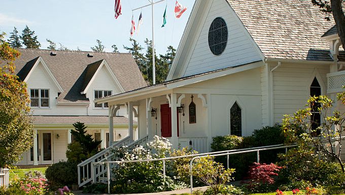 emmanuel episcopal church in eastsound village on orcas island washington state, usa