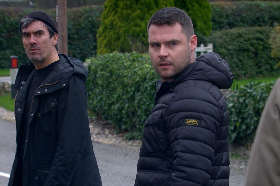 Cain Dingle und Aaron Dingle in Emmerdale