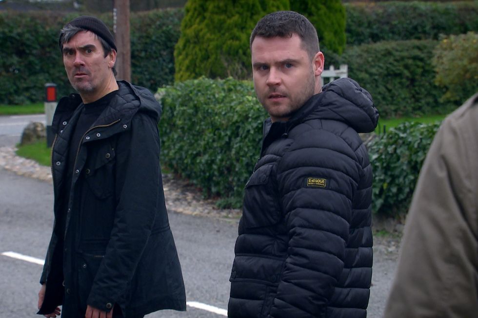 cain dingle and aaron dingle in emmerdale