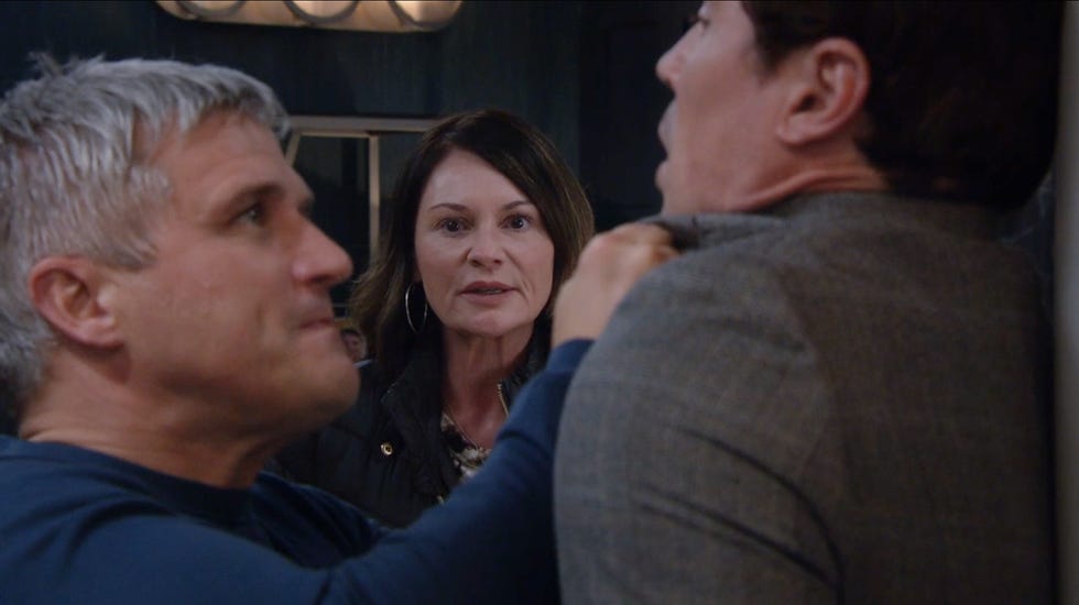 caleb miligan, chas dingle and rob in emmerdale