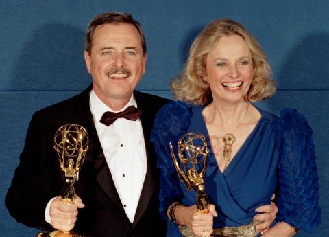Winners William Daniels and wife Bonnie Bartlett at Emmy Awards Show 1986 winners william daniels and wife bonnie bartlett at emmy awards show 1986
