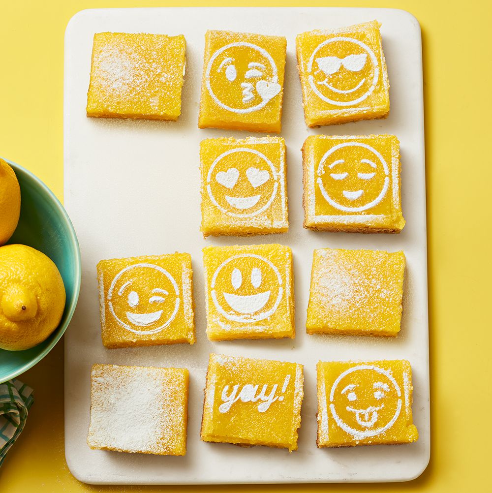 emoji lemon squares