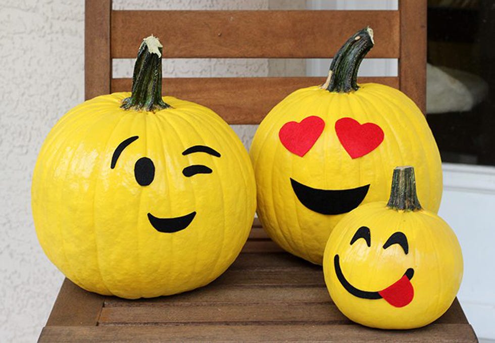 18 Best Emoji Pumpkin Carving and Painting Ideas - Emoji Face Stencils