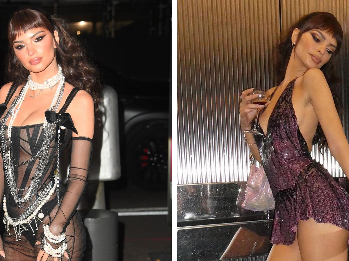 Emily Ratajkowski Wore a See-Through Corset With Black Lingerie and a Micro  Dress to Met Gala After Parties