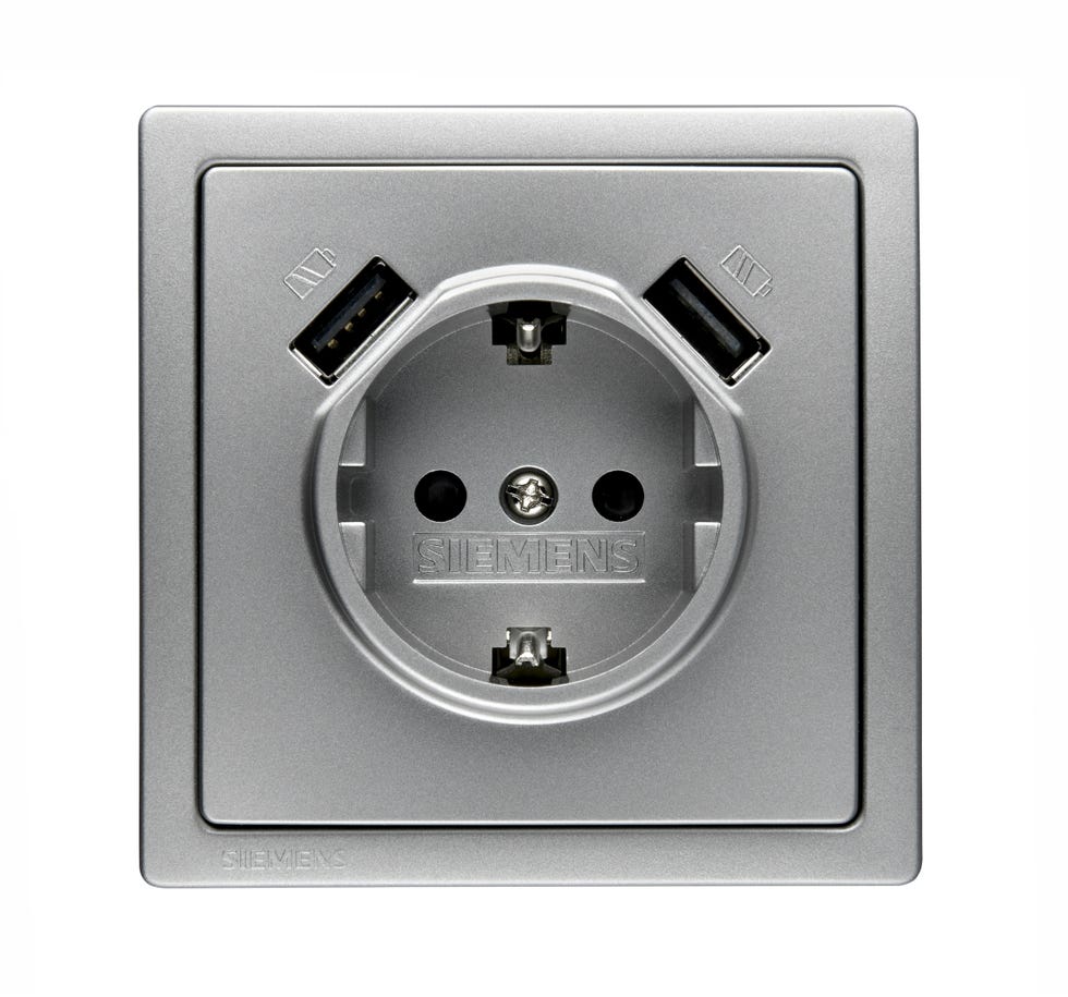 Base de enchufe con doble cargador de Siemens