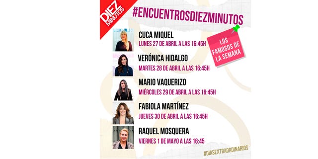 esta semana en nuestros encuentrosdiezminutos nos abren las puertas de su casa cuca miquel, verónica hidalgo, mario vaquerizo, fabiola martínez y raquel mosquera